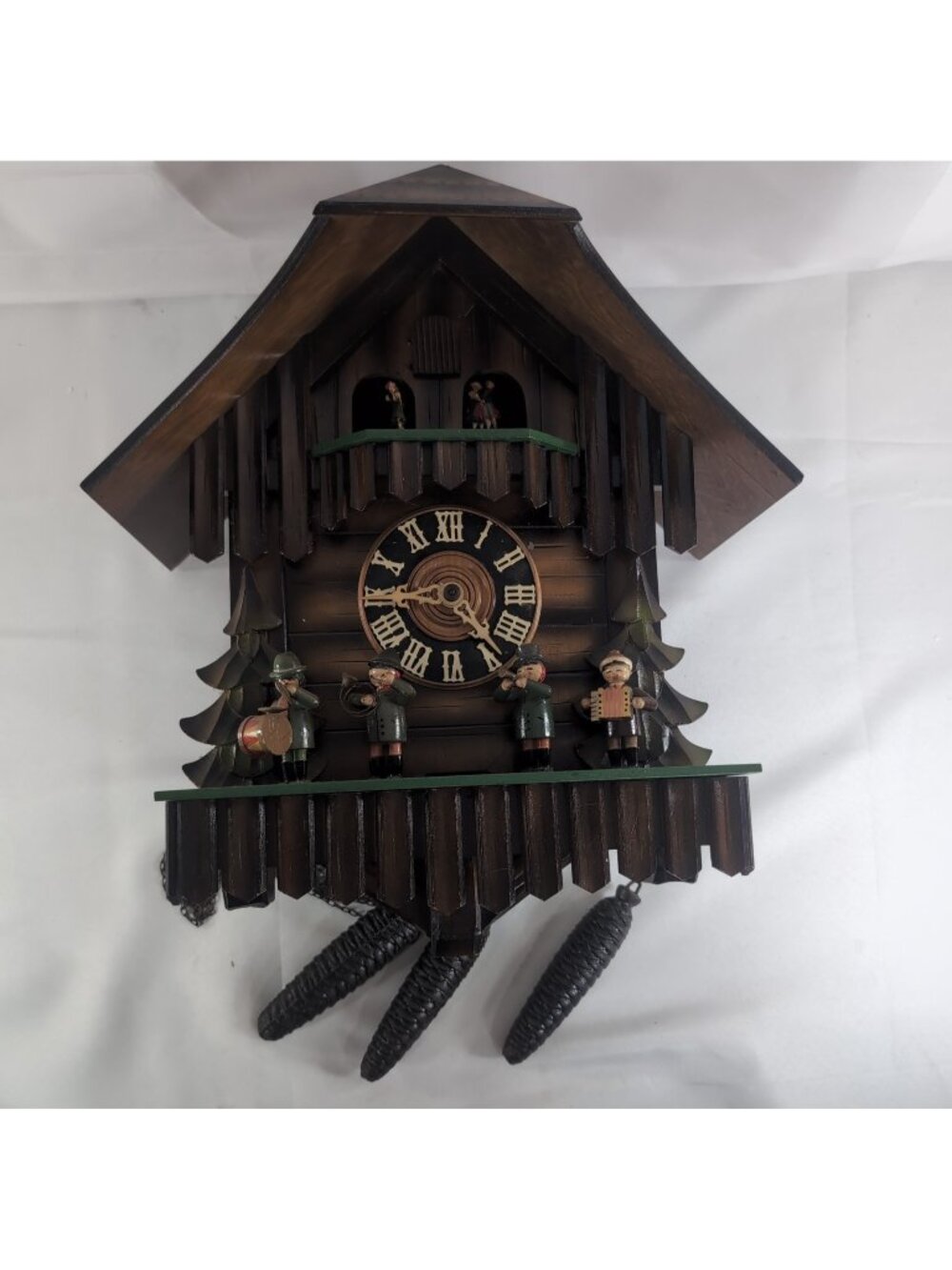 Kuner Cuckoo Clock Oompah Band Dancers West Germany Black Forest  PARTS/REPAIR